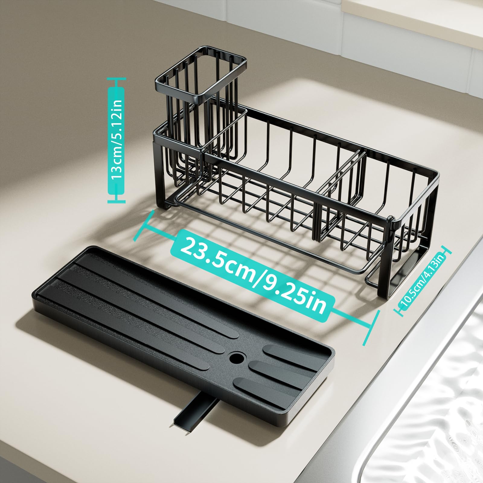 Compact HapiRm dimensions 9.25 x 4.13 x 5.12 inches for countertops