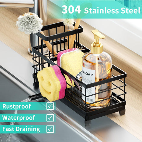 Non-slip foot pads prevent movement on slick countertops.