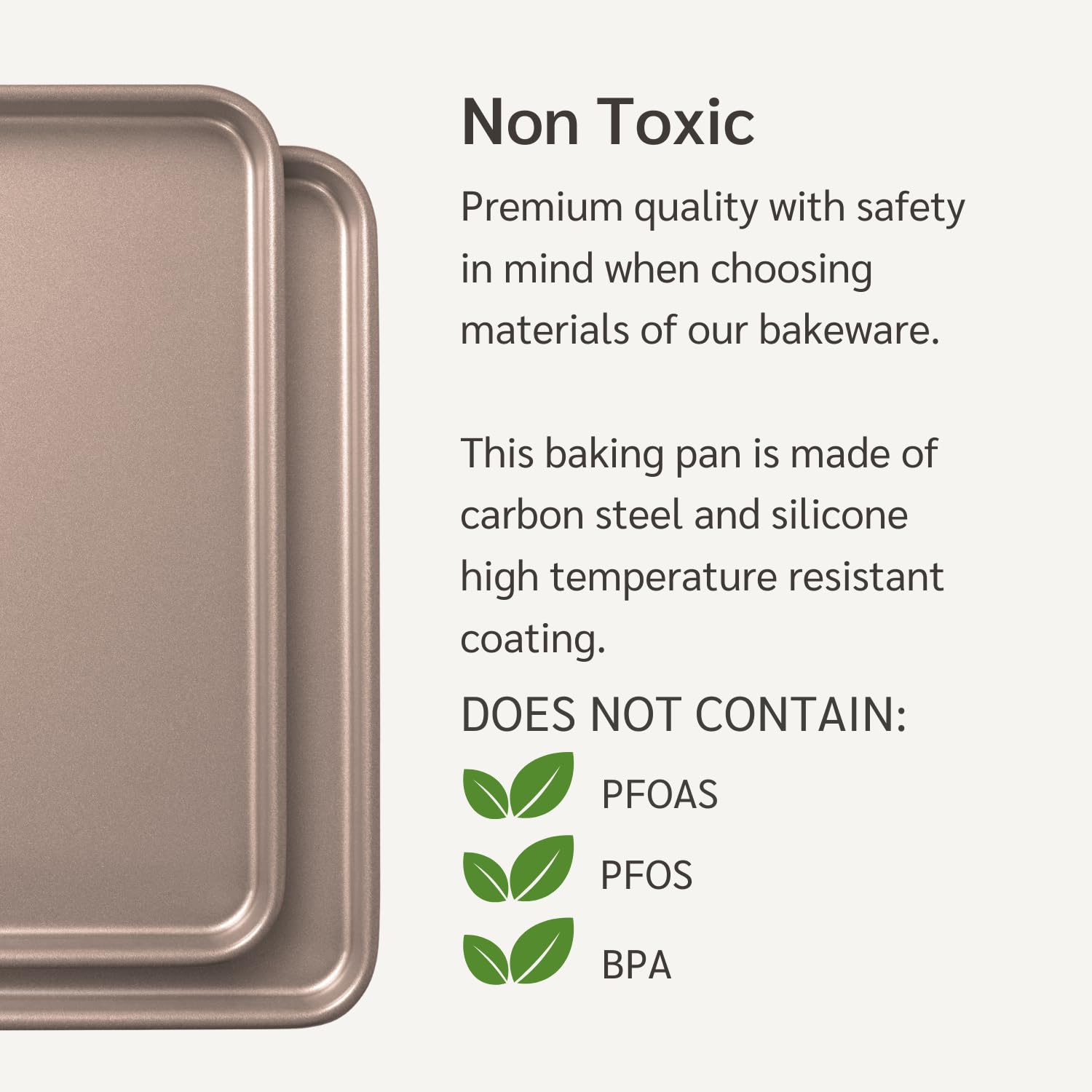 HAPPIELS champagne gold design adds style to kitchen bakeware