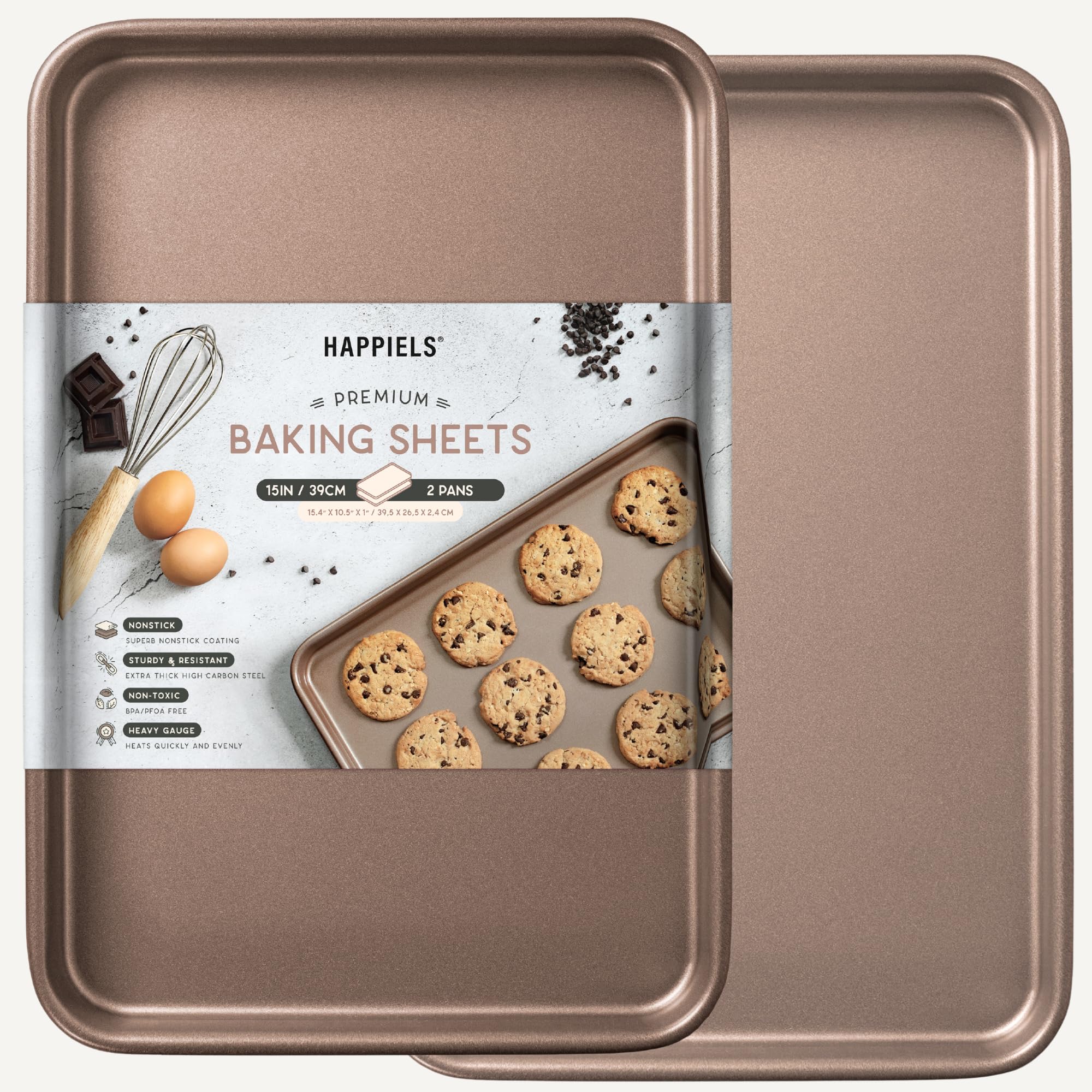 HAPPIELS baking sheets with outer dimensions for oven fit and planning