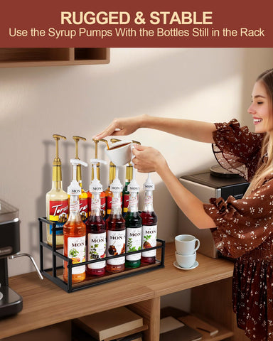 Happilif coffee syrup rack assembly instructions demonstrate easy setup and clear fitting.