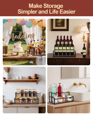 Happilif coffee syrup rack kitchen display boosts drink station aesthetics and accessibility.
