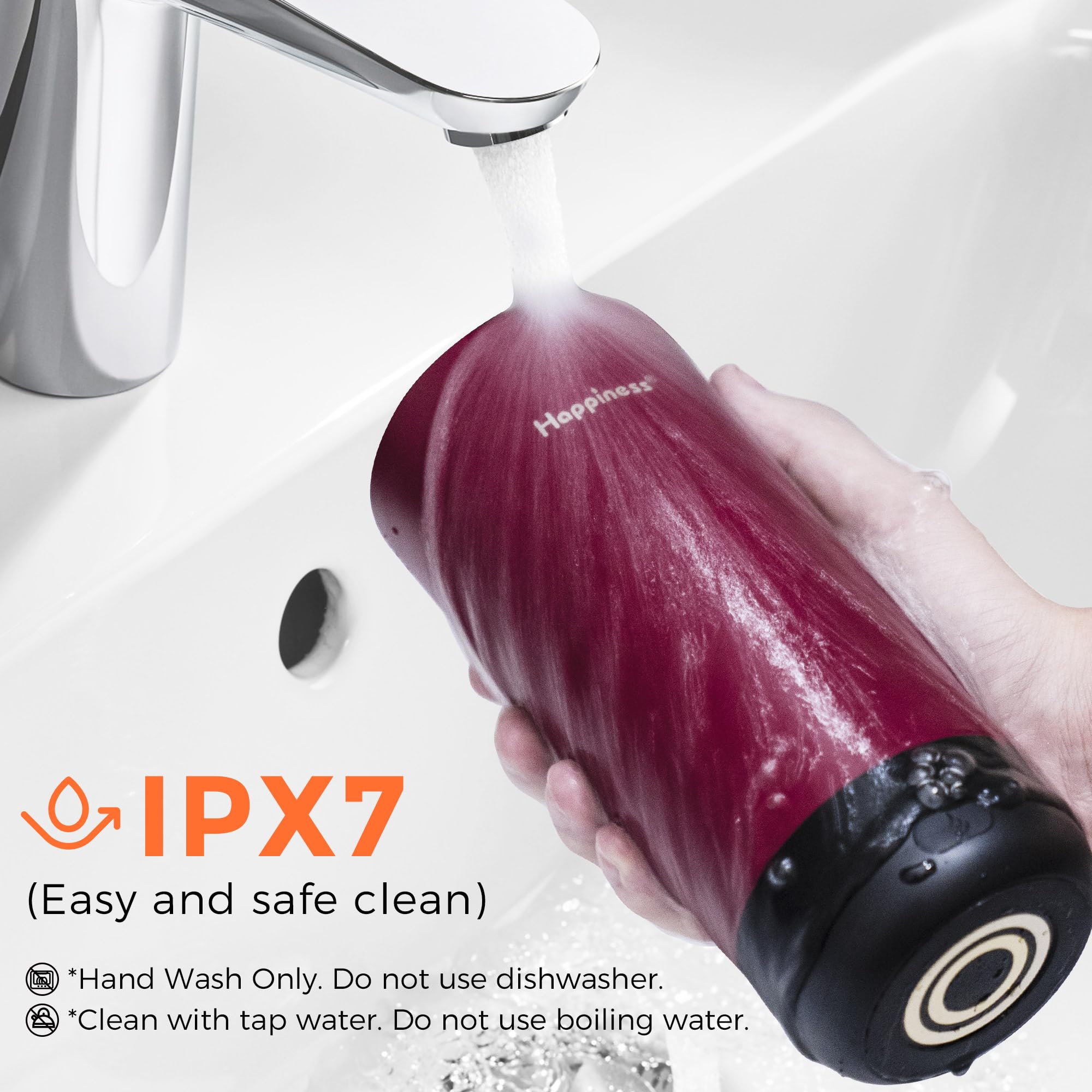 Happiness IPX7 rating label indicating waterproof protection