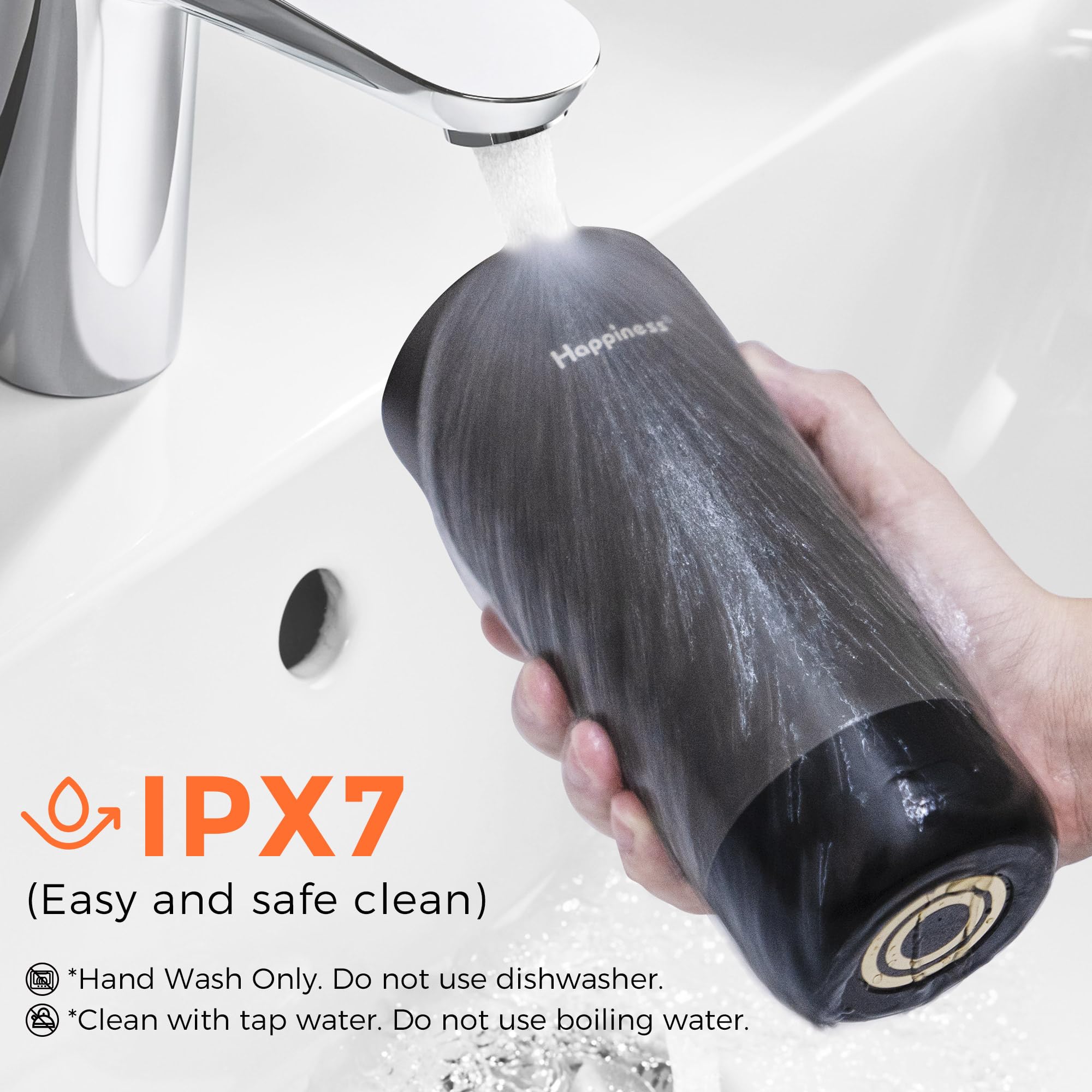 Happiness self-heating mug IPX7 waterproof coating highlights rugged use