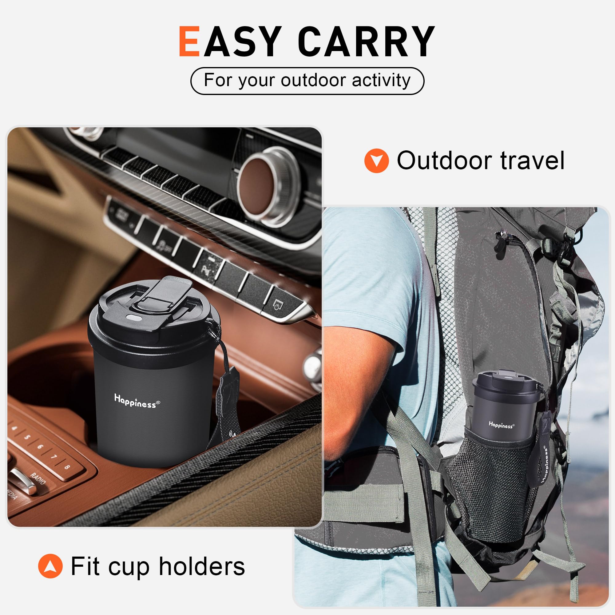 Happiness self-heating mug scratch resistant coating indicating durability