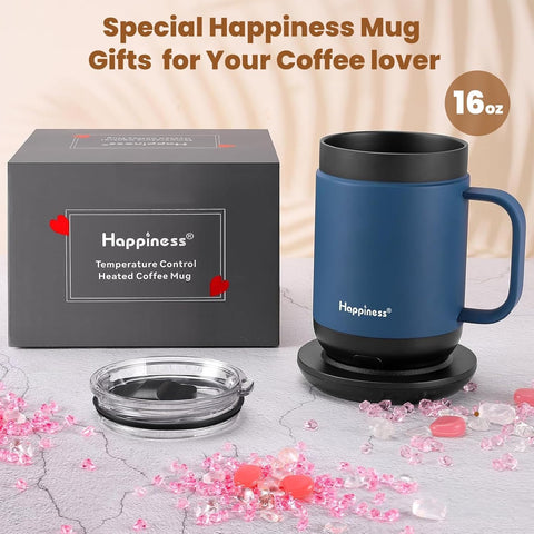 Happiness App displays temperature and lets you customize your drink.