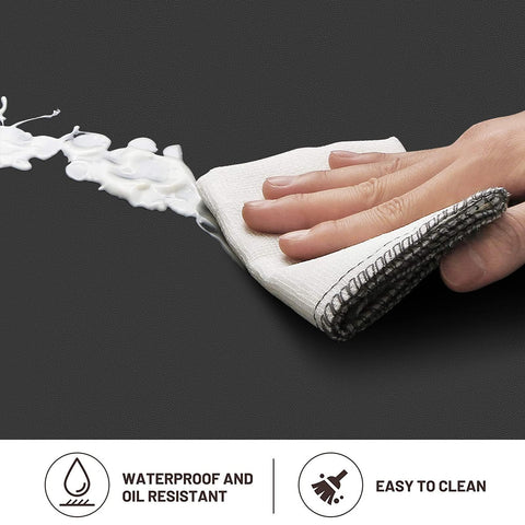 HappyTrends kitchen mat dry-clean easy care for quick spills and stains.