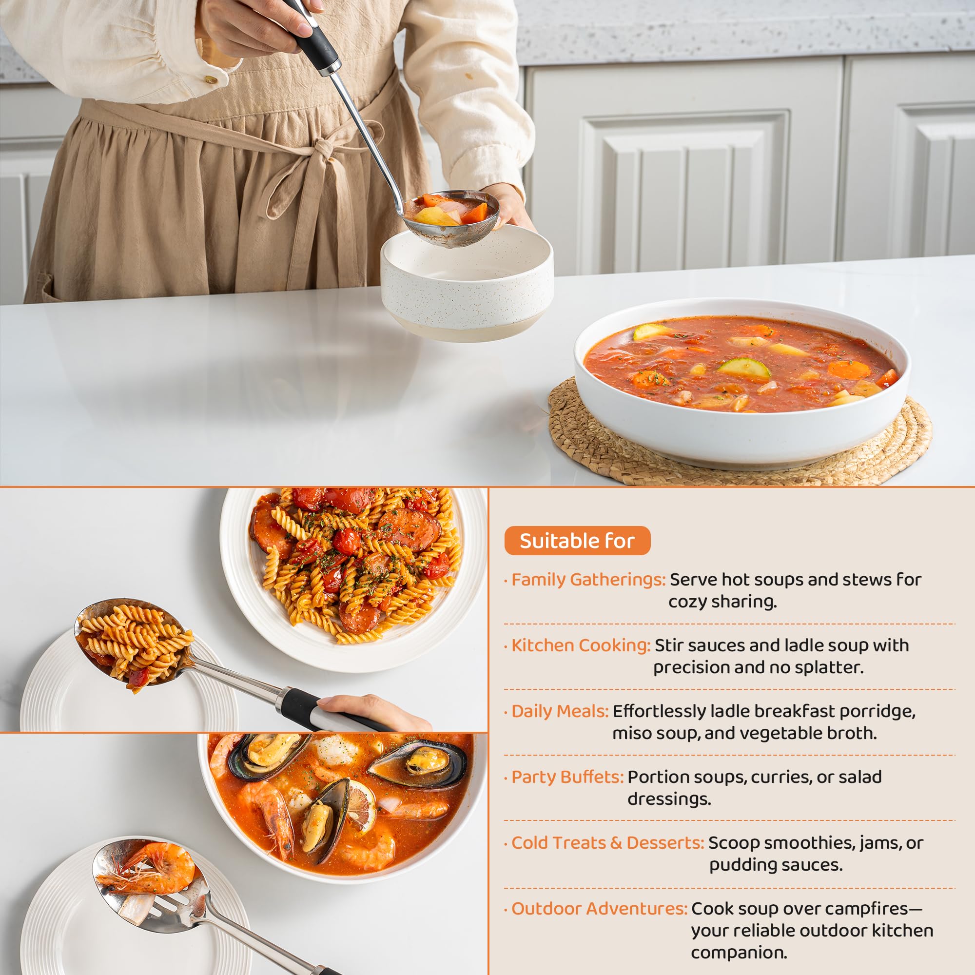 Happy Kit polished finish detail, rust-resistant and easy to wipe clean.