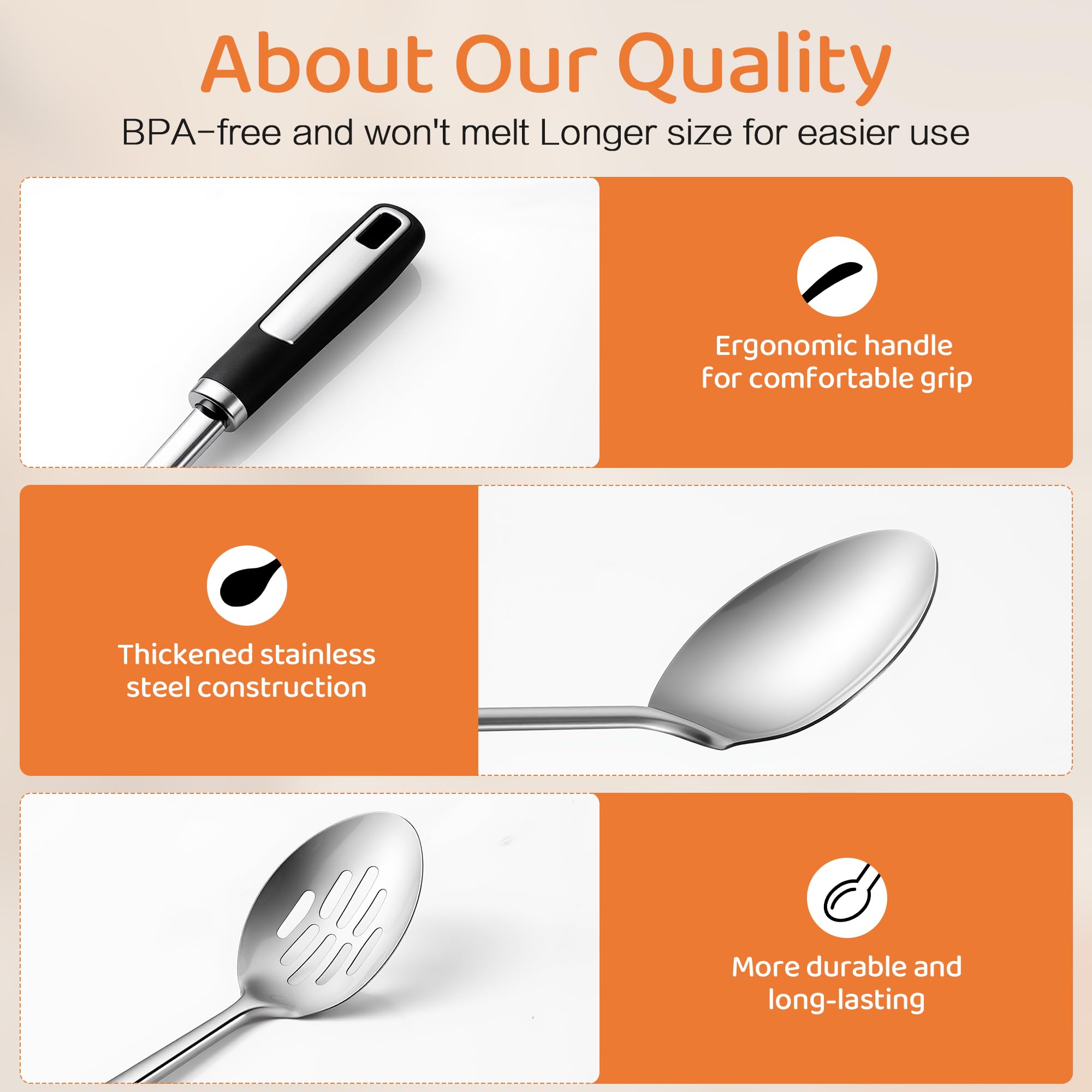 Happy Kit storage area with hanging spoons organized and ready.