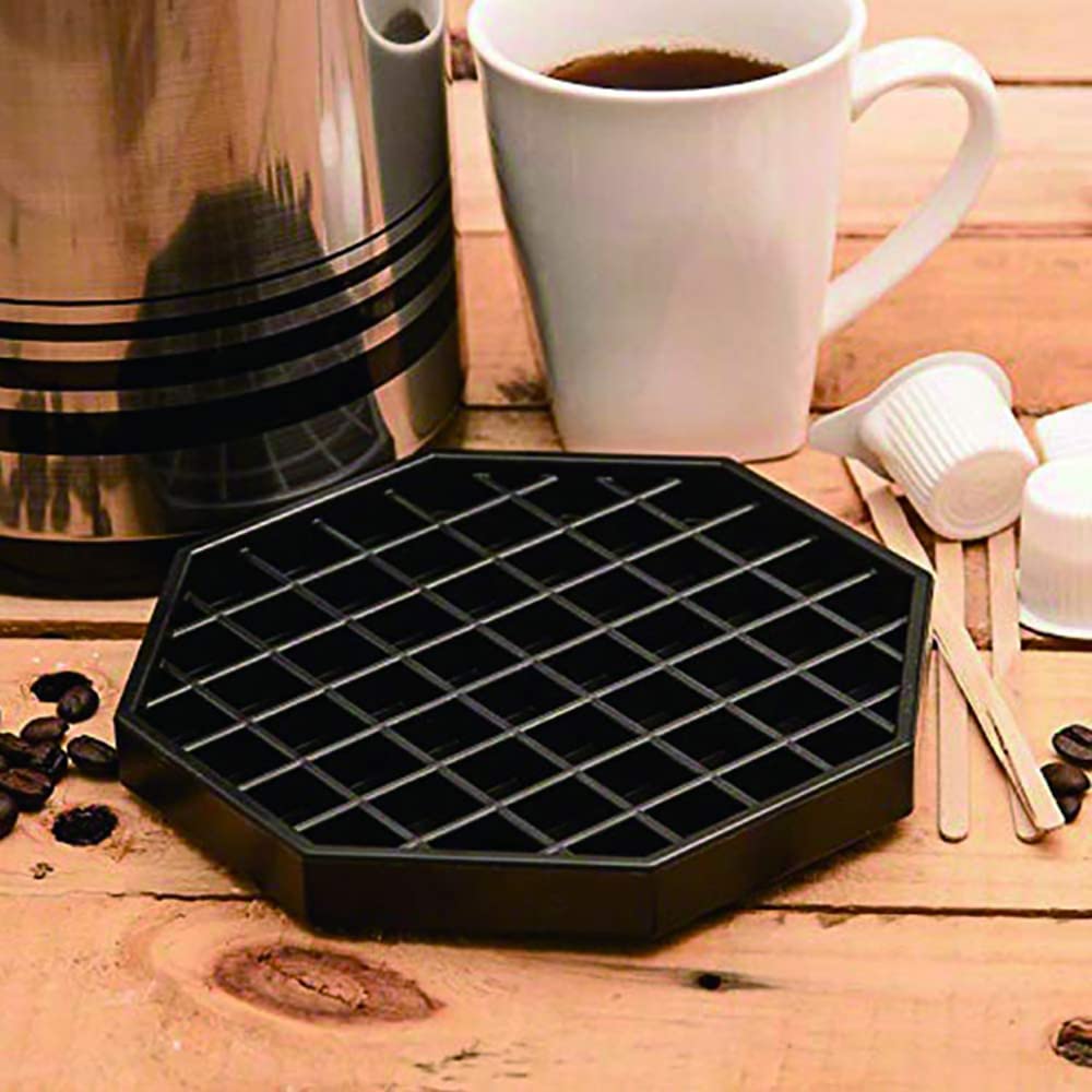 Happy Reunion 6-inch black drip tray suits busy coffee stations for quick cleanup.