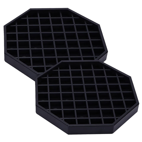 Happy Reunion octagon 6in black drip tray with honeycomb grid for spill control