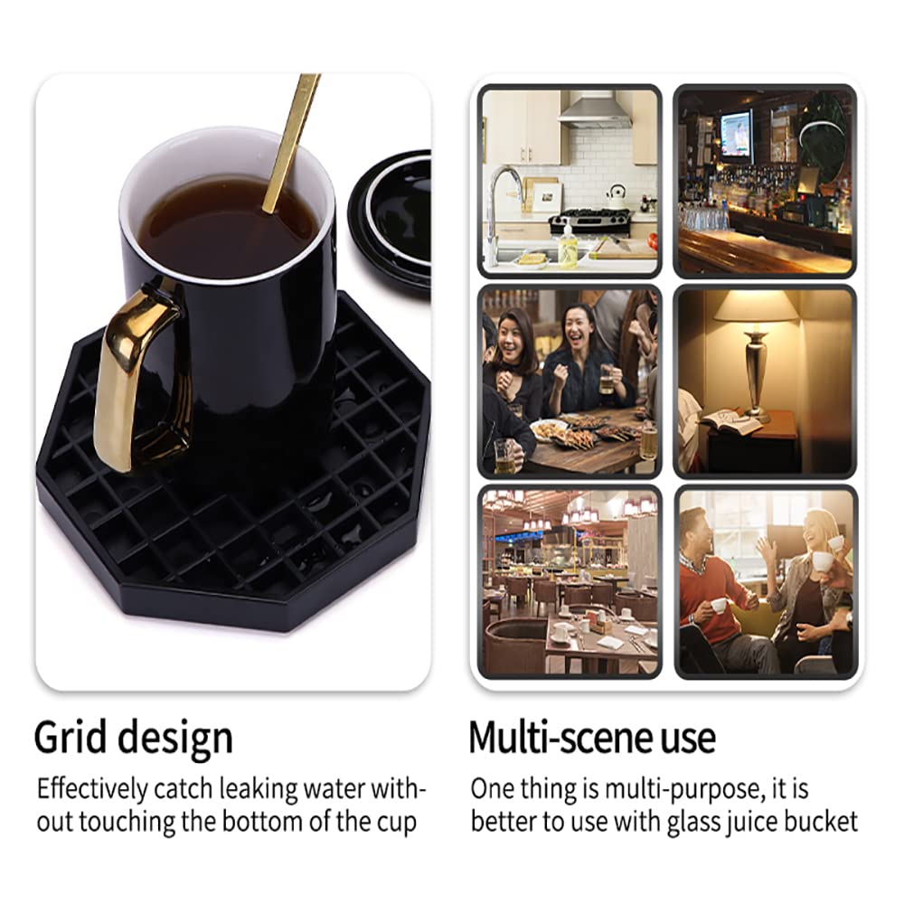 Happy Reunion 6in octagon tray enhances cafe aesthetics and function