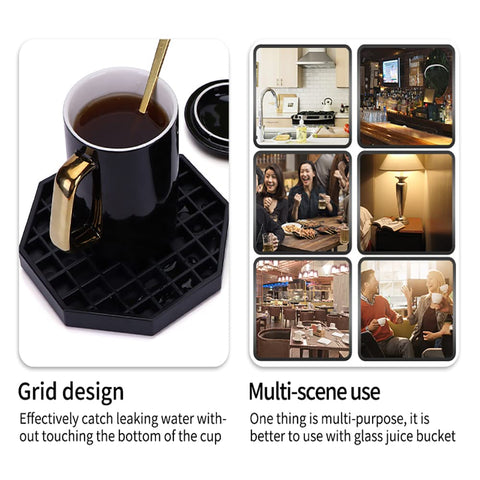 Happy Reunion 6in octagon tray enhances cafe aesthetics and function