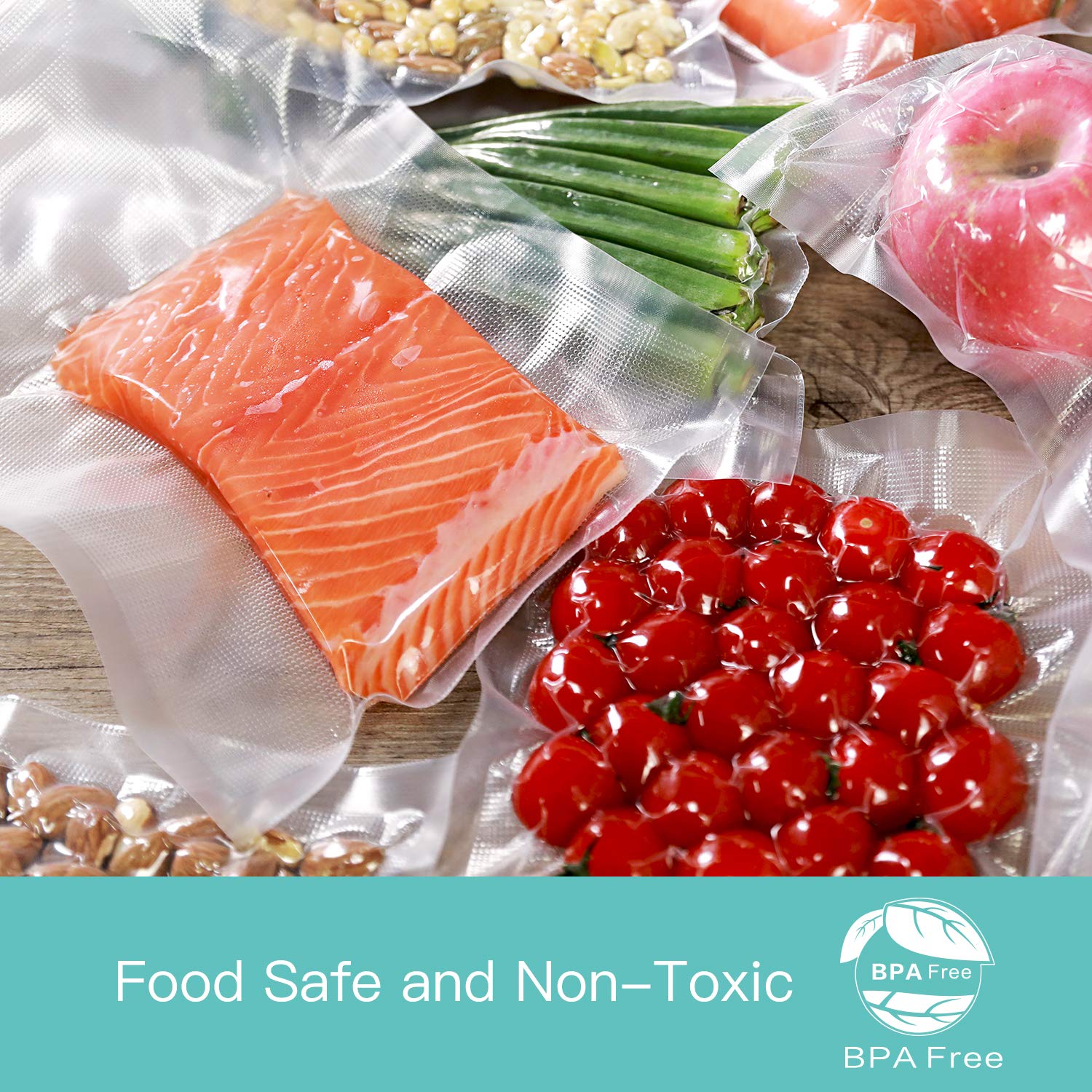 Happy Seal bags compatible with major brands like FoodSaver, Nesco, and Weston.