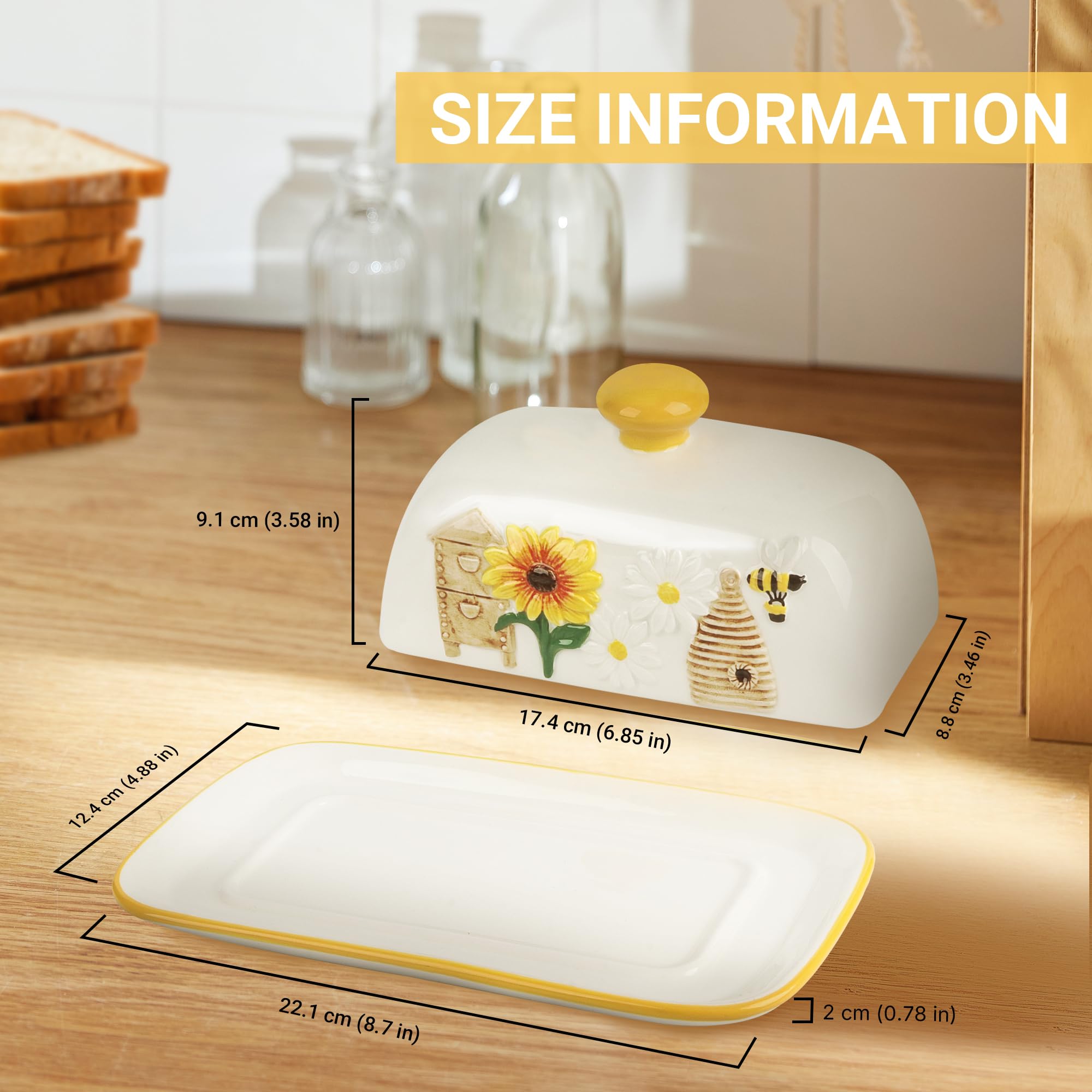 Happy Will hand drawn sunflower pattern adds color to morning plating