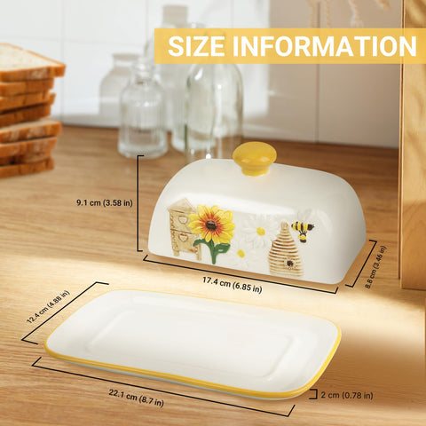 Happy Will hand drawn sunflower pattern adds color to morning plating