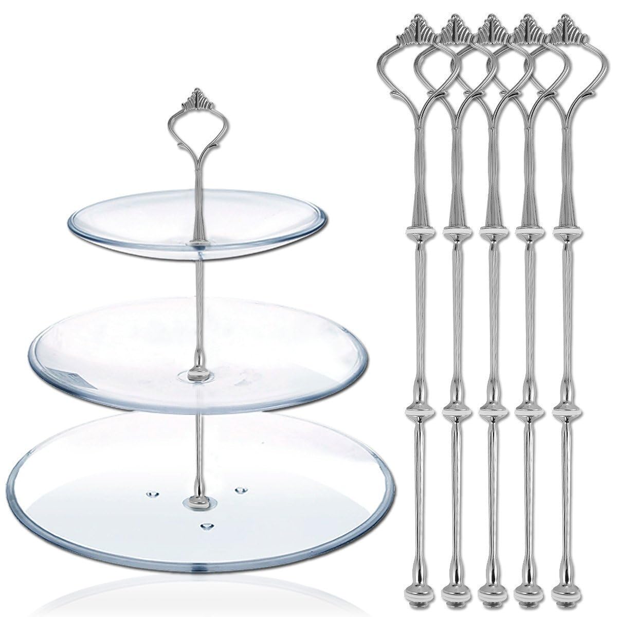 Happy Will three-tier stand assembly kit demonstrates sturdy hardware for durable tiered displays
