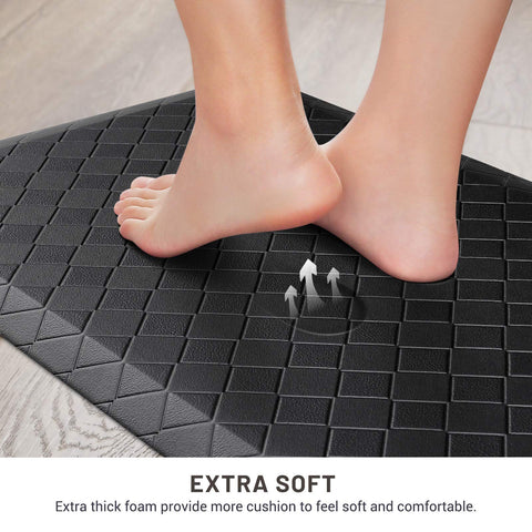 HappyTrends Kitchen Mat beveled edge and textured top for safer transitions