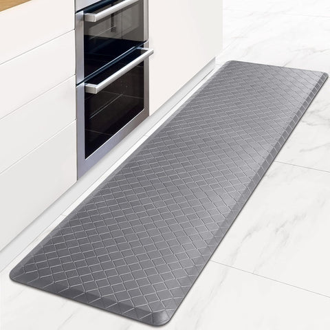 HappyTrends kitchen mat Cushioned anti-fatigue foam top for comfortable standing.