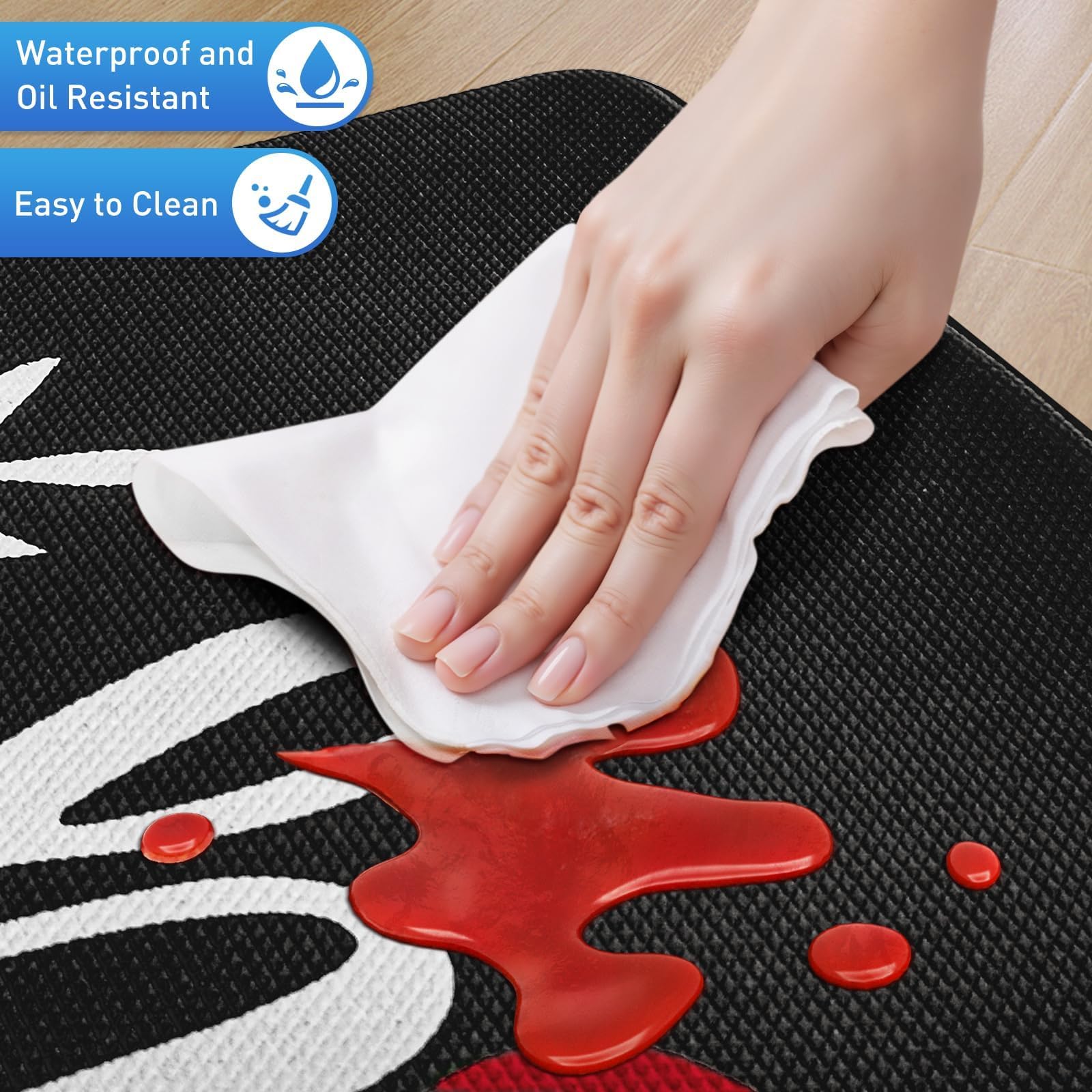 HappyTrends durable material kitchen mat maintains shape after daily use