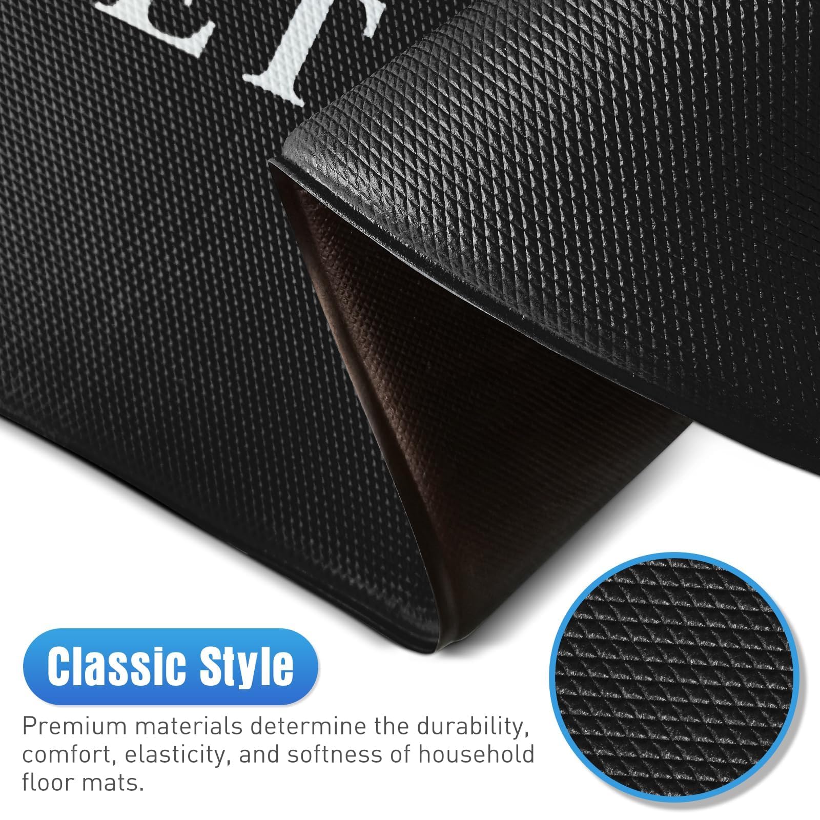 HappyTrends kitchen mat waterproof surface protects floors from spills and splashes