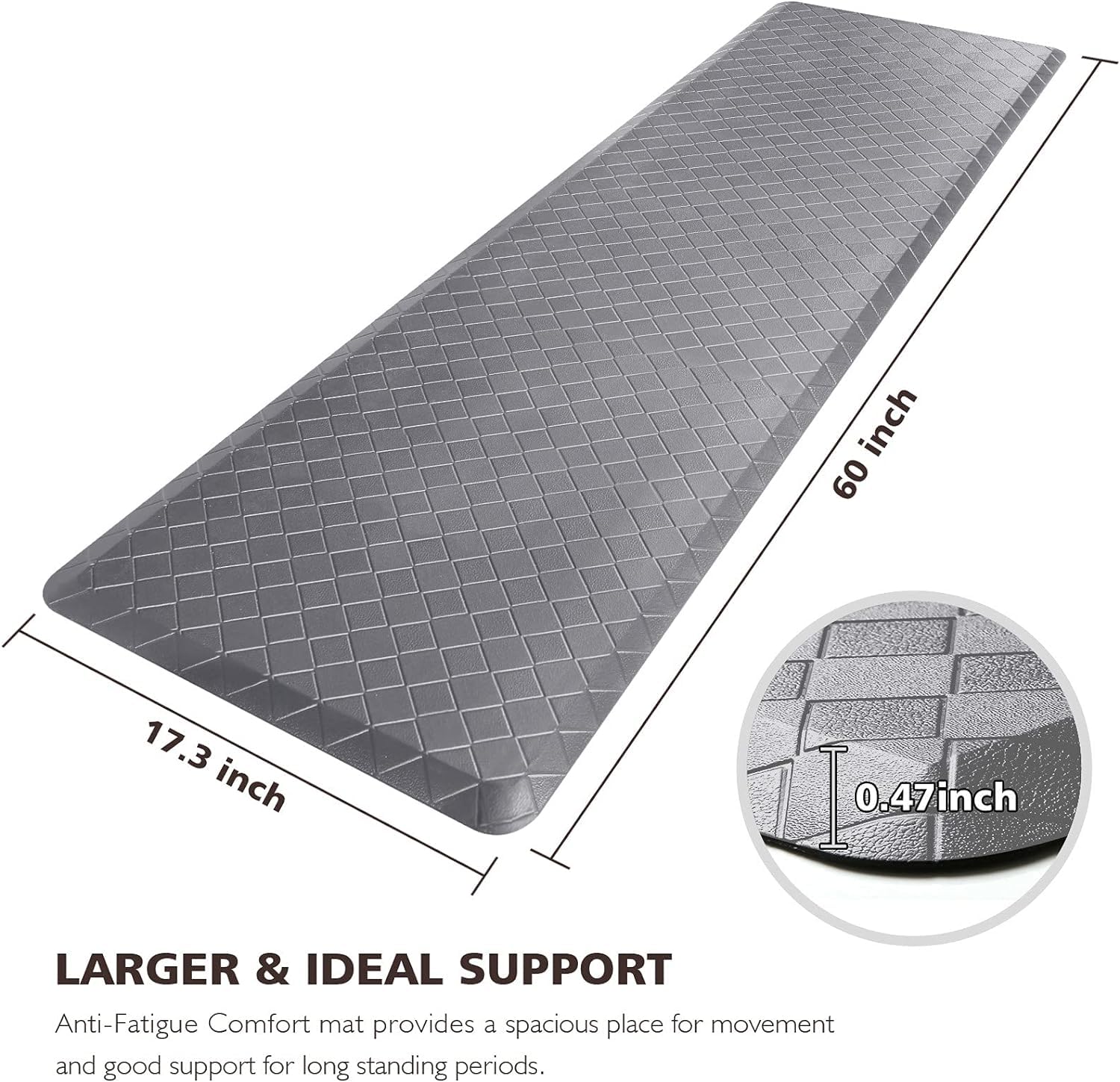 HappyTrends kitchen mat Waterproof surface for easy cleaning and spills.