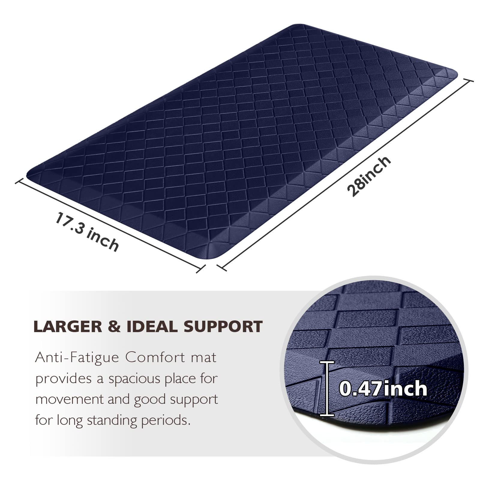 HappyTrends Kitchen Runner non-slip back keeps mats in place for safe steps