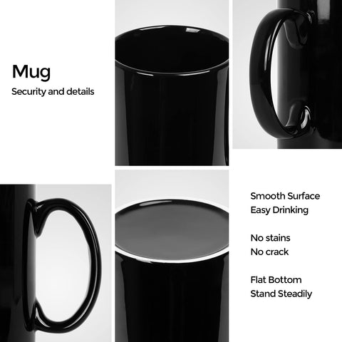 Harebe 22 oz mug anti-scald handle for comfortable grip