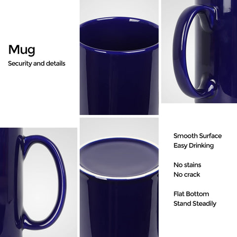 harebe blue ceramic mug with smooth finish for daily use