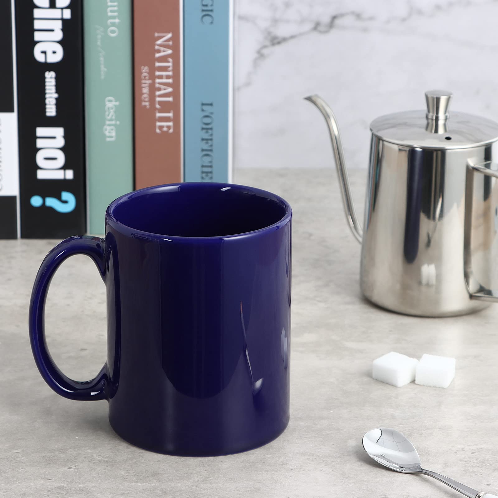 harebe dishwasher and microwave safe blue mug for easy care
