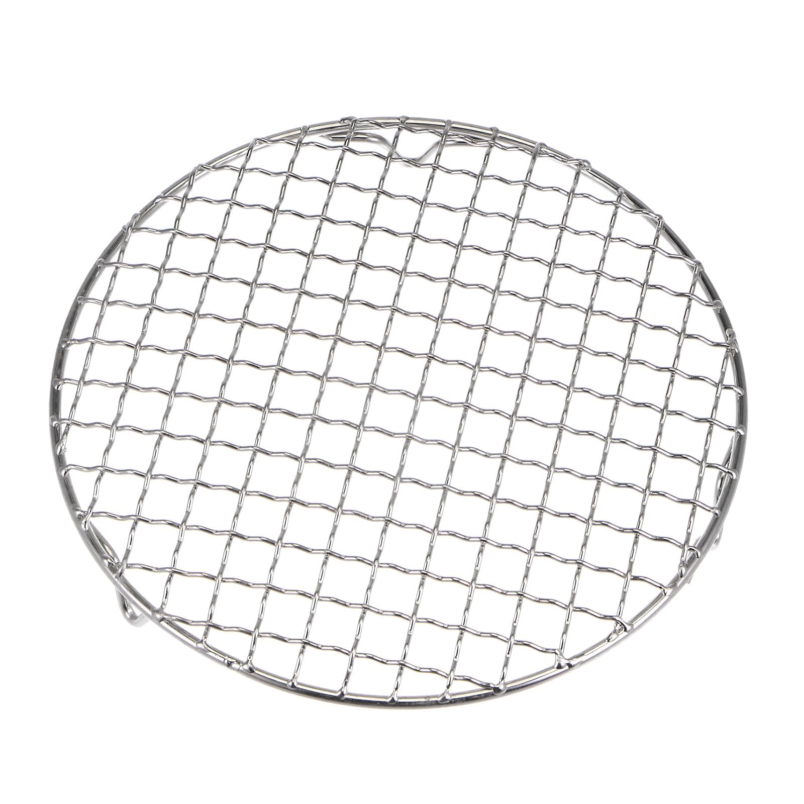 Stainless steel cross-wire design provides sturdy support and quick air circulation.