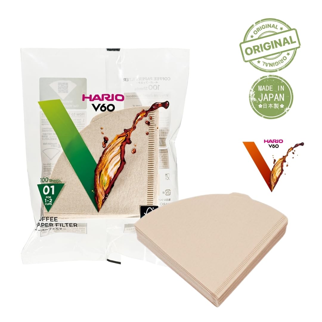 Hario 01 natural cone filter designed for clean pour-over extraction