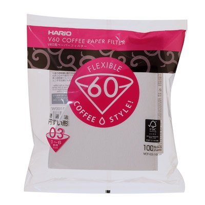 Hario 03 paper filters trio-pack ready for pour-over brewing