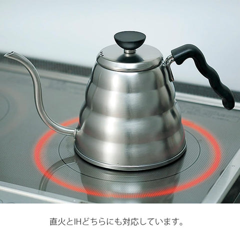 Hario Buono kettle ergonomic handle designed for safe pouring.