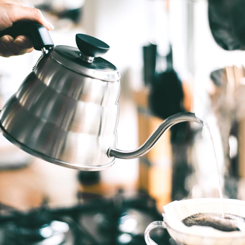 Hario Buono compatible with IH, gas, and electric ranges.