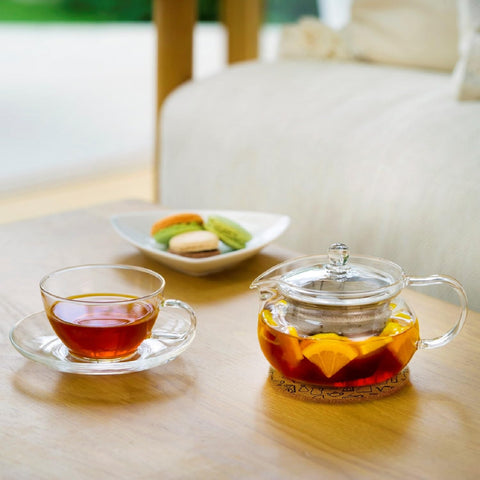 HARIO ChaCha Kyusu Maru large tea strainer allowing leaf expansion