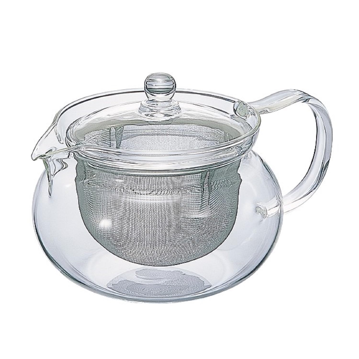 HARIO ChaCha Kyusu Maru 700ml top view shows clear glass and elegant design