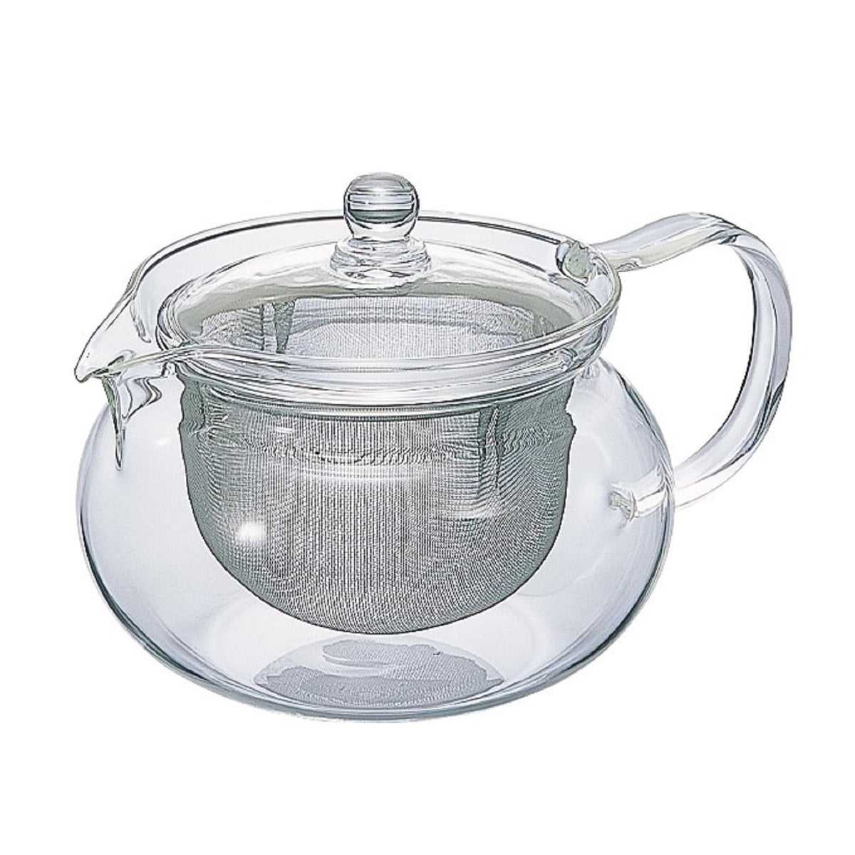 HARIO ChaCha Kyusu Maru 700ml top view shows clear glass and elegant design