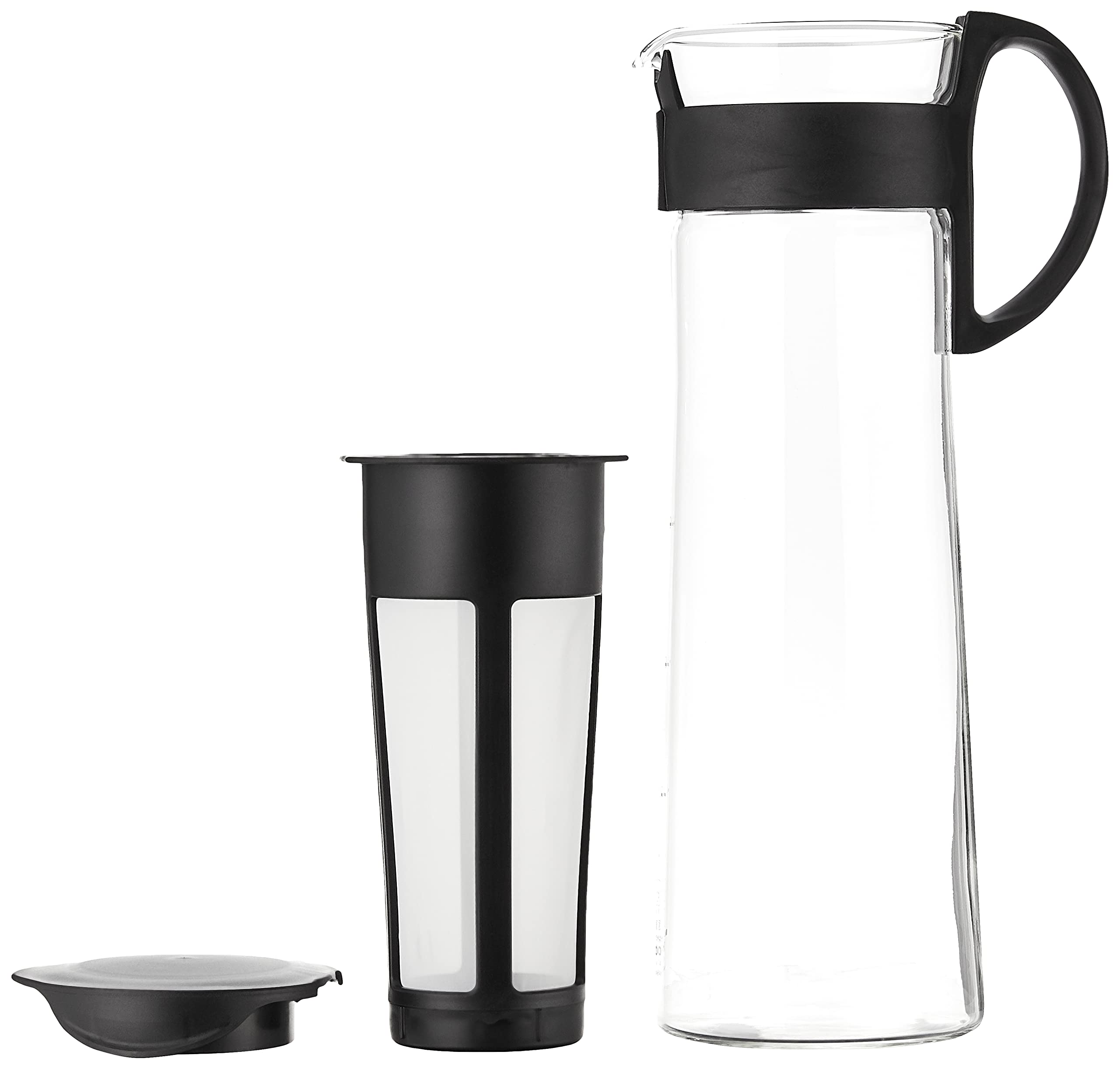 Mizudashi removable filter enables quick cleanup and reuse after brewing.