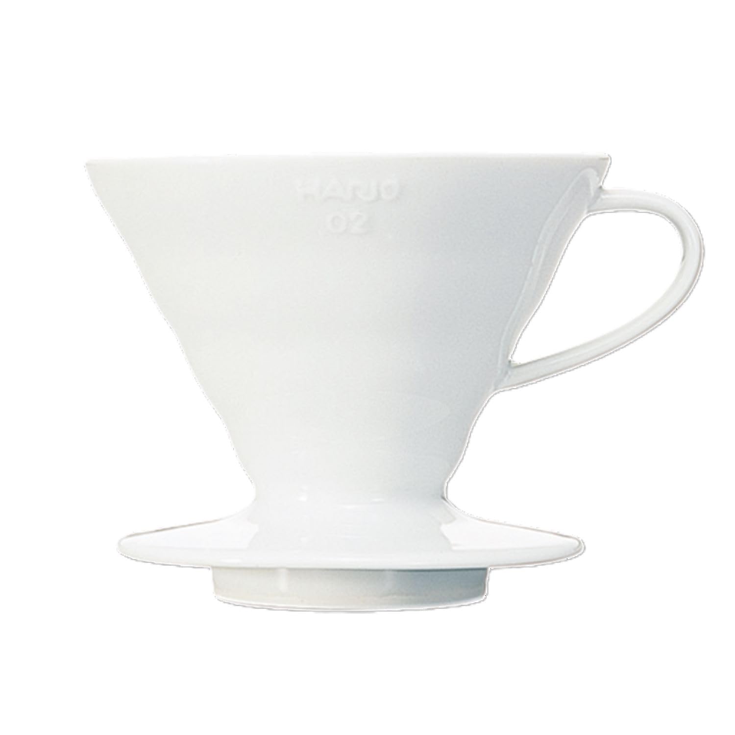 Hario V60 ceramic coffee dripper size 02 in white for even extraction and a clean cup.