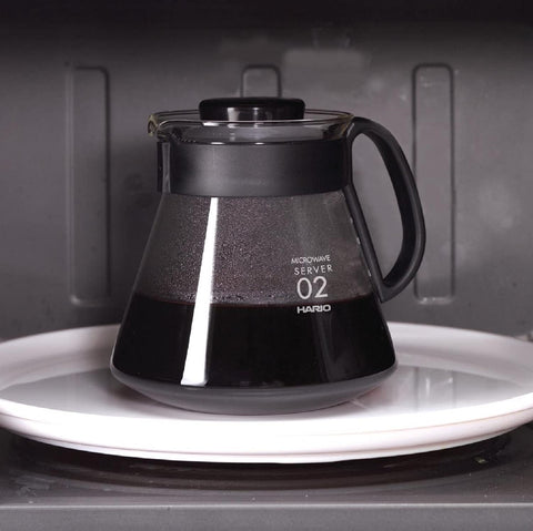 Hario V60 Glass Range Coffee Server 600ml with lid for heat retention
