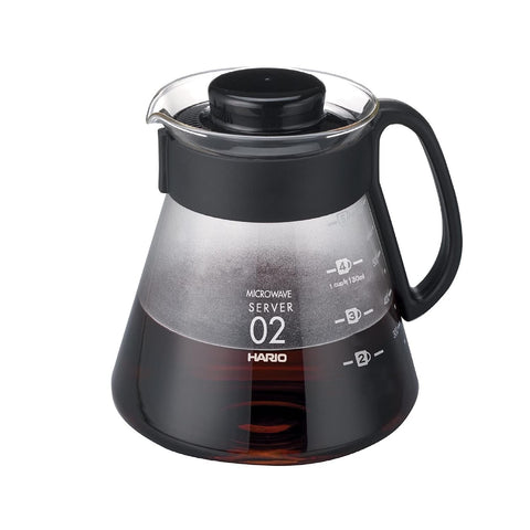 Hario V60 Glass Range Coffee Server 600ml with measurement lines for accurate ratios