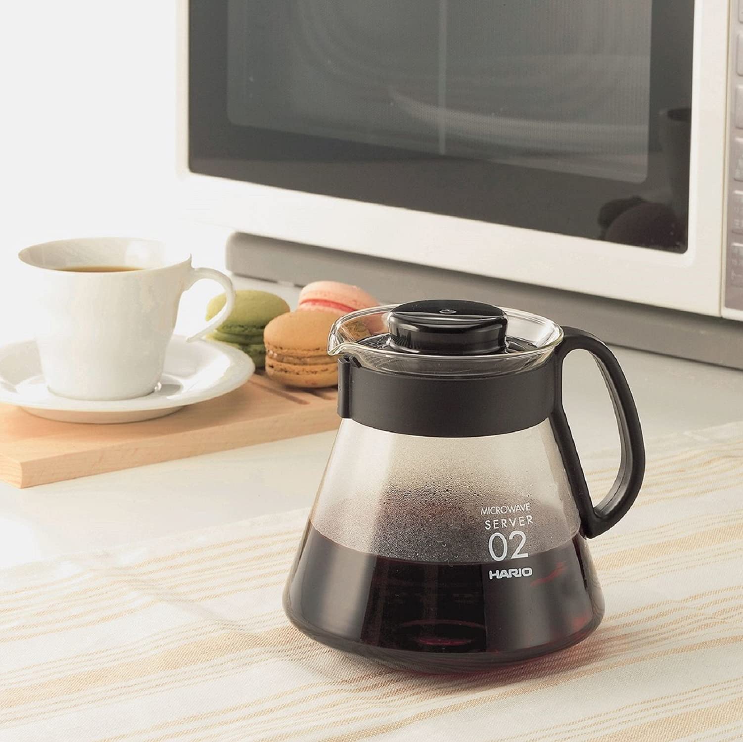 Hario V60 Glass Range Coffee Server 600ml microwave safe for reheating