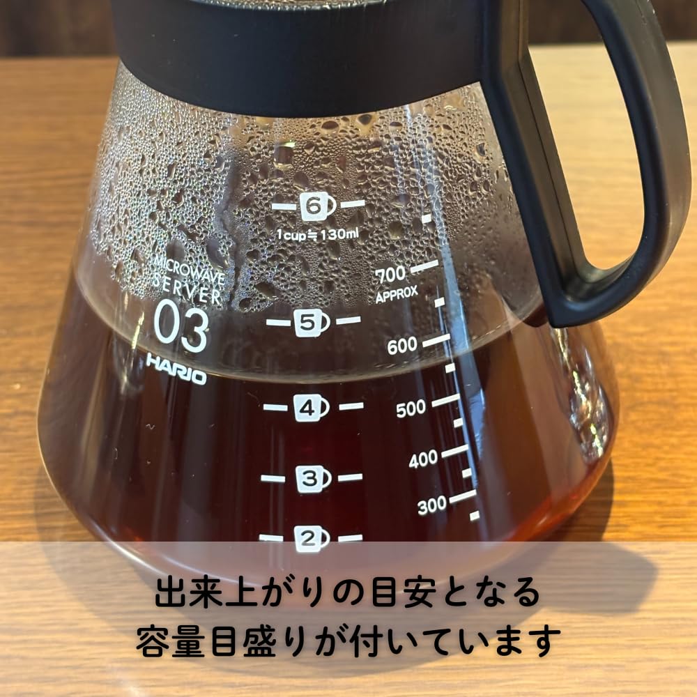 Measurement lines on the glass aid exact brew ratios