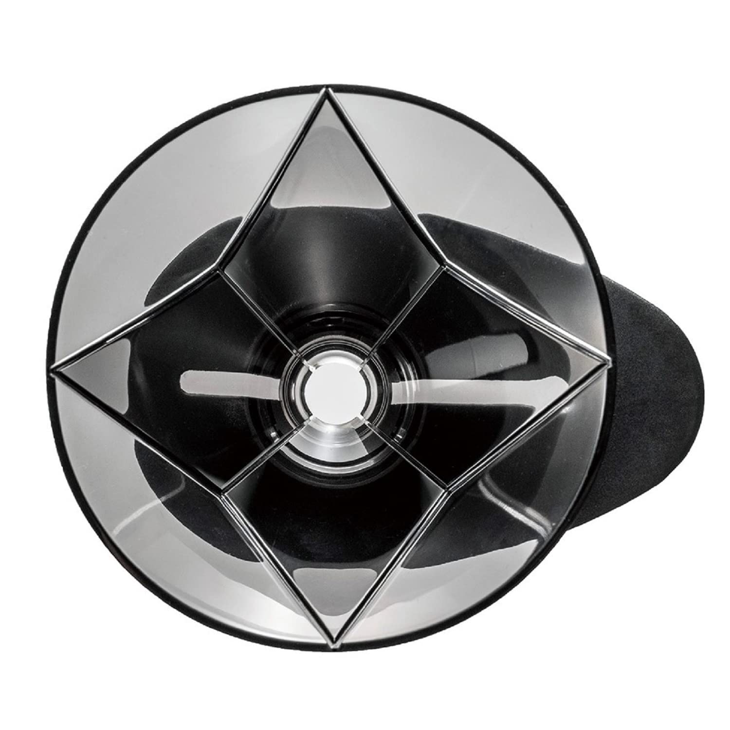 Interior diamond pattern of Hario Mugen guides flow for even extraction.