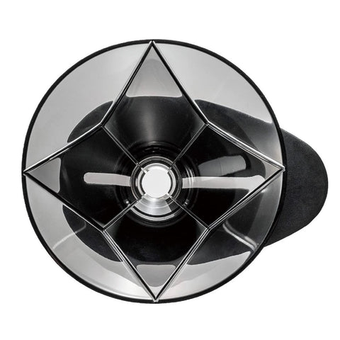 Interior diamond pattern of Hario Mugen guides flow for even extraction.