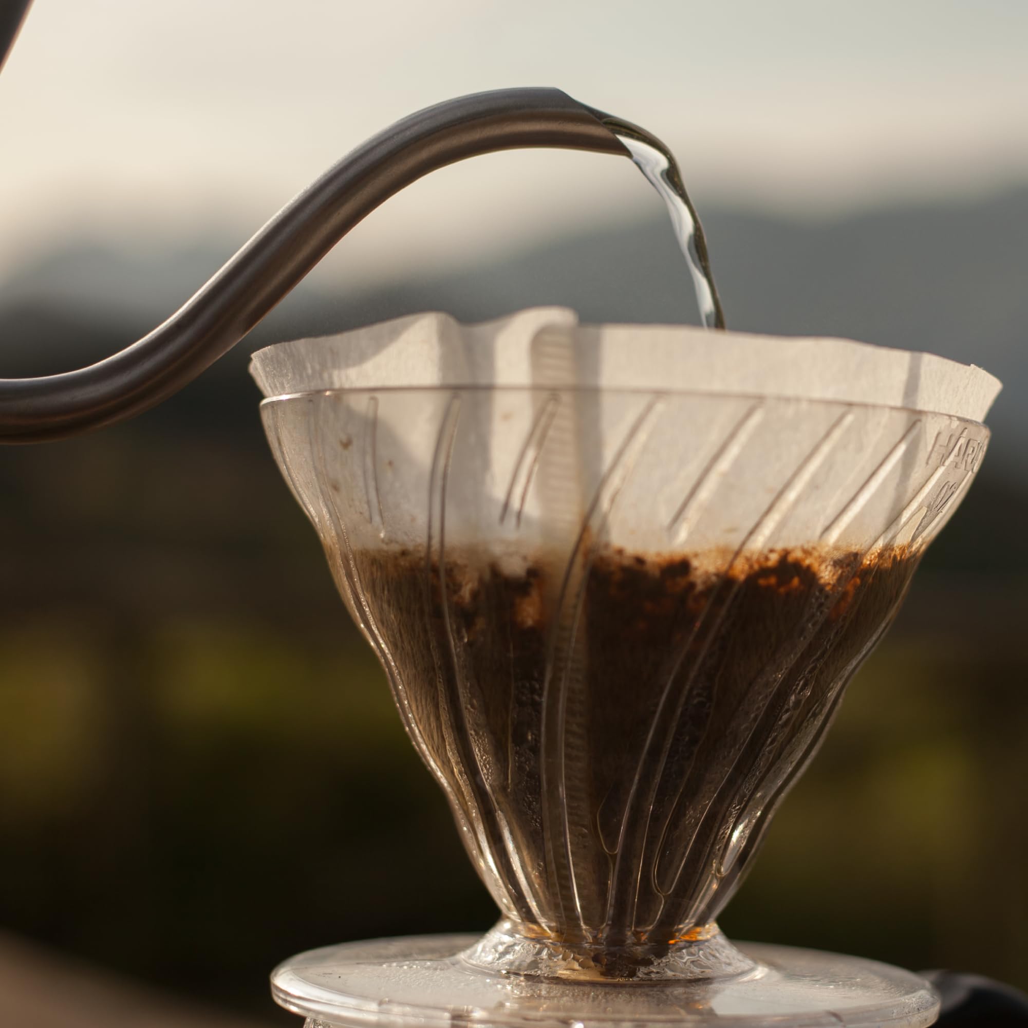 Hario V60 size 03 filters stacked for neat storage.