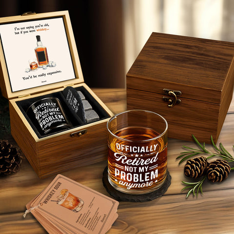 Harmora retirement engraved coaster with bold text enhances conversation starters