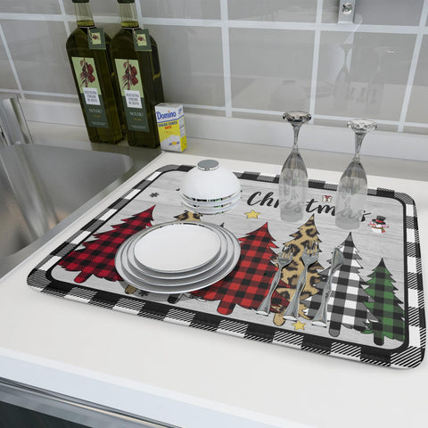 Harooni Christmas-print detail highlights festive style on kitchen counter