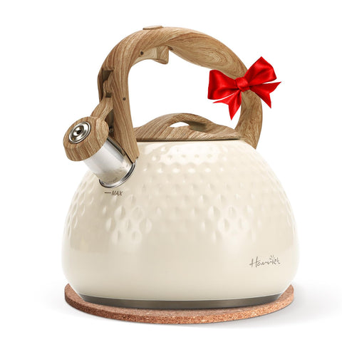 Harriet tea kettle with diamond exterior enhances stovetop style and daily tea prep.